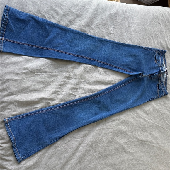 Zara | Jeans | High Rise Flare Raw Hem Full Length | Blogger Favorite | USA 2 - Picture 2 of 8